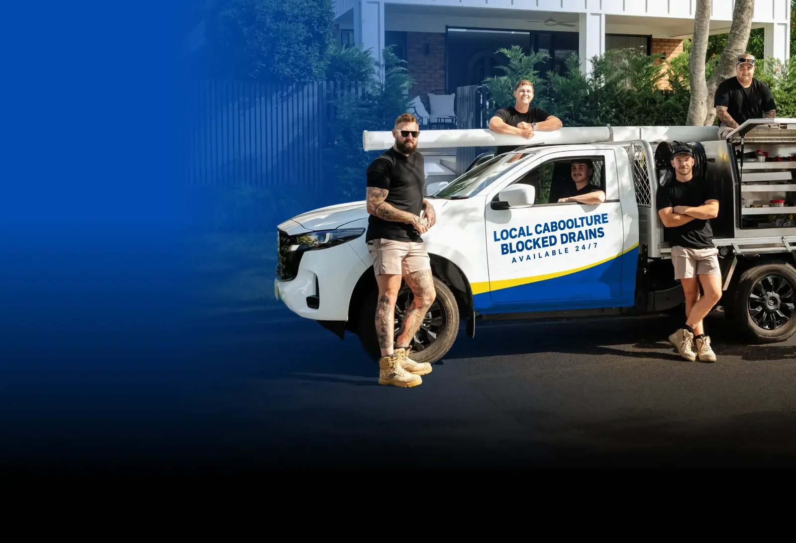 Local Caboolture Blocked Drains team with the ute
